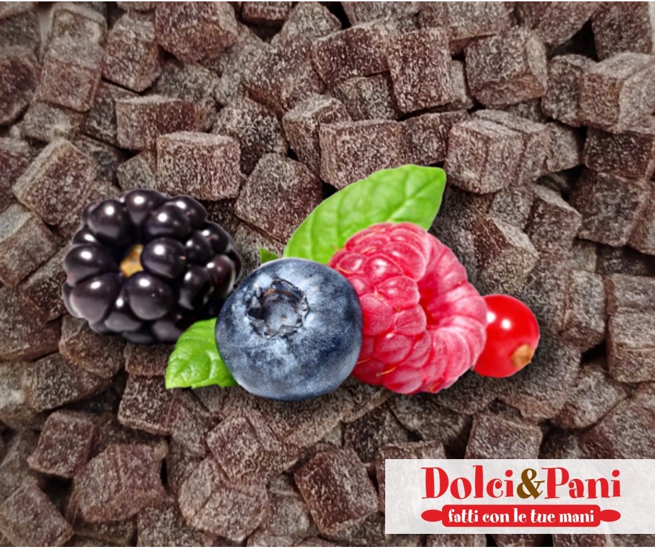 Cubetti di Gelatina Morbida Frutti di Bosco