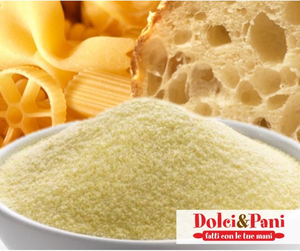 Semola rimacinata di grano duro ideale per pane, pasta fresca e dolci tradizionali Semola rimacinata di grano duro ideale per pane, pasta fresca e dolci tradizionali